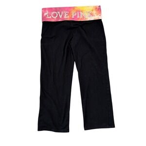 Victoria's Secret PINK Y2K Cropped Yoga Pants Tie Dye Logo XS
